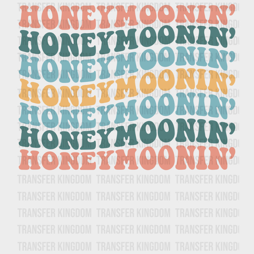 Honeymoonin’ Retro Wavy Design - Honeymoon DTF Transfers