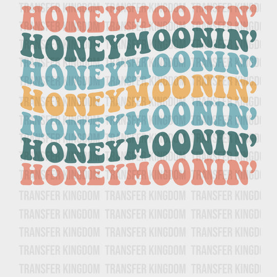 Honeymoonin’ Retro Wavy Design - Honeymoon DTF Transfers