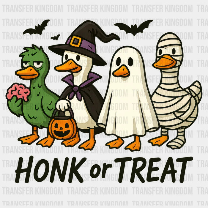 Honk Or Treat Black And White - Halloween DTF Transfer