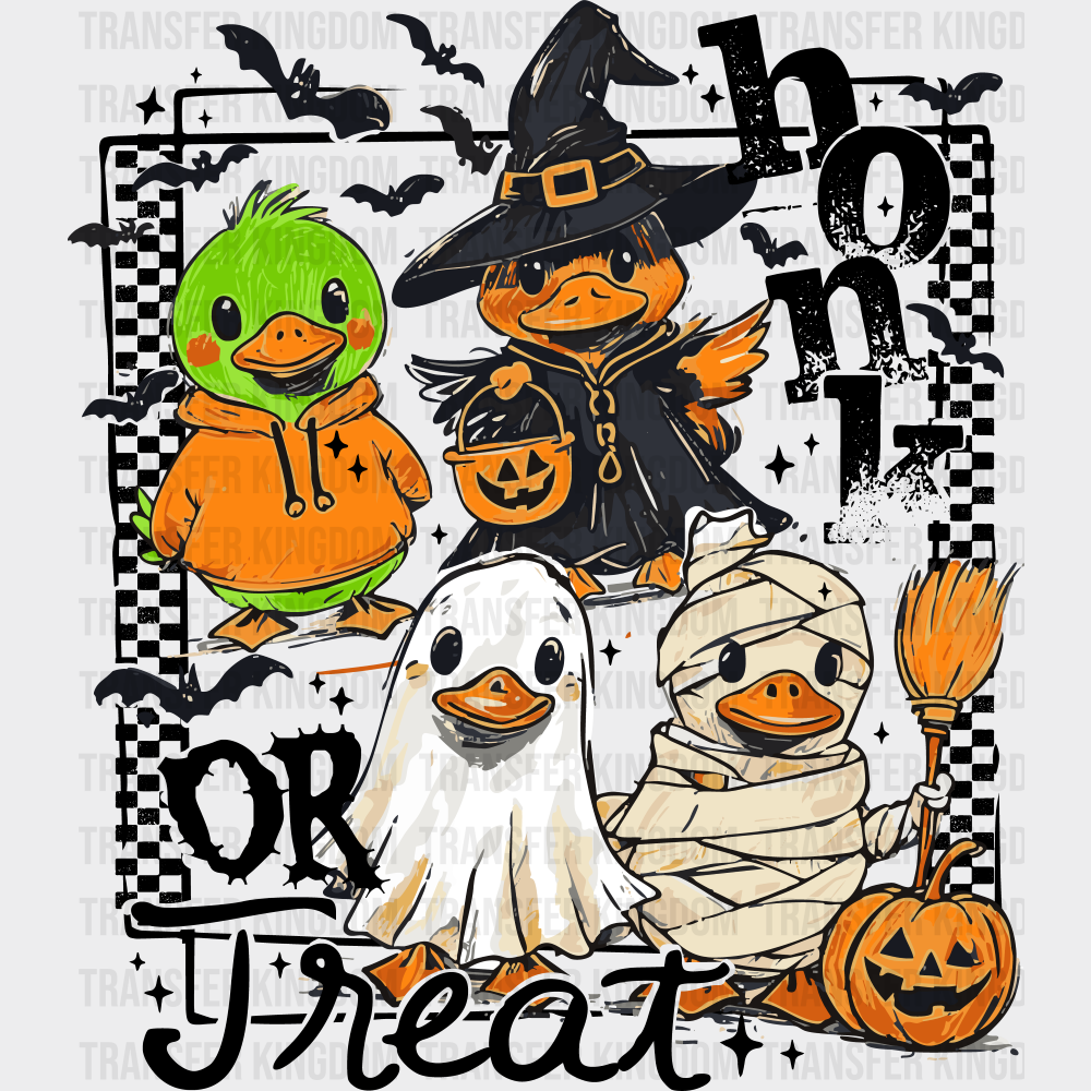 Honk Or Treat Goslings Halloween DTF Transfer Adult Unisex S & M (10’’) / Dark Color Design (See Imaging)