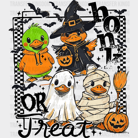 Honk Or Treat Goslings Halloween DTF Transfer Adult Unisex S & M (10’’) / Dark Color Design (See Imaging)