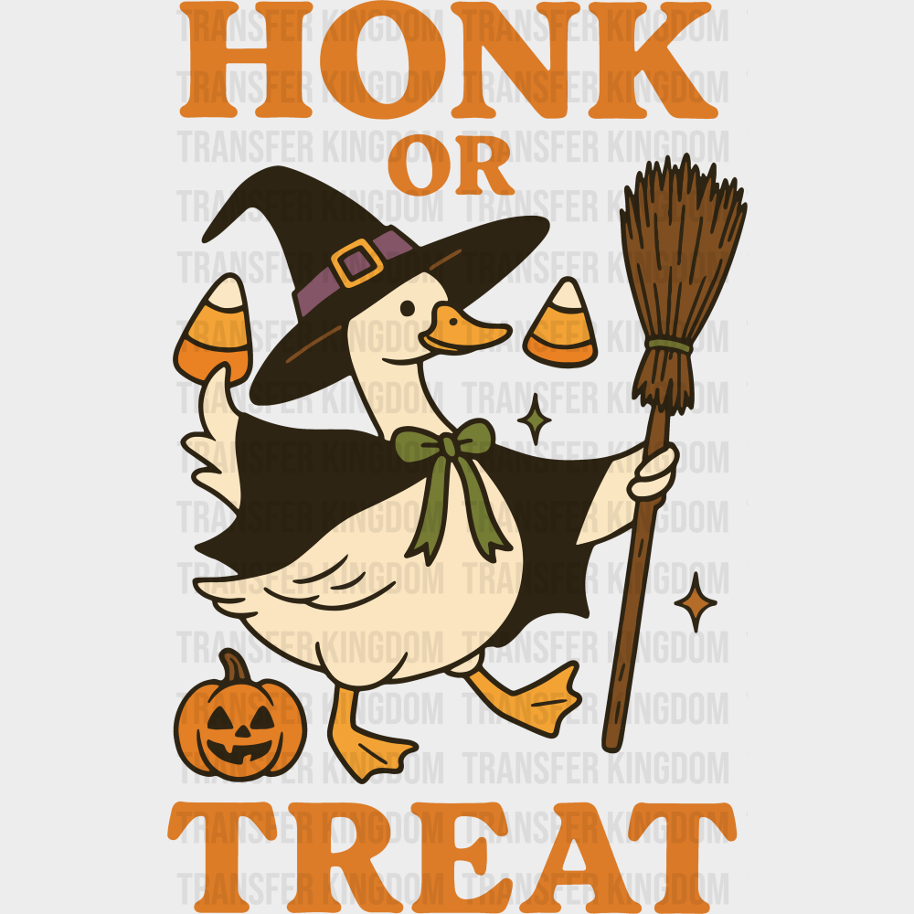 Honk Or Treat Witch Goose Halloween DTF Transfer