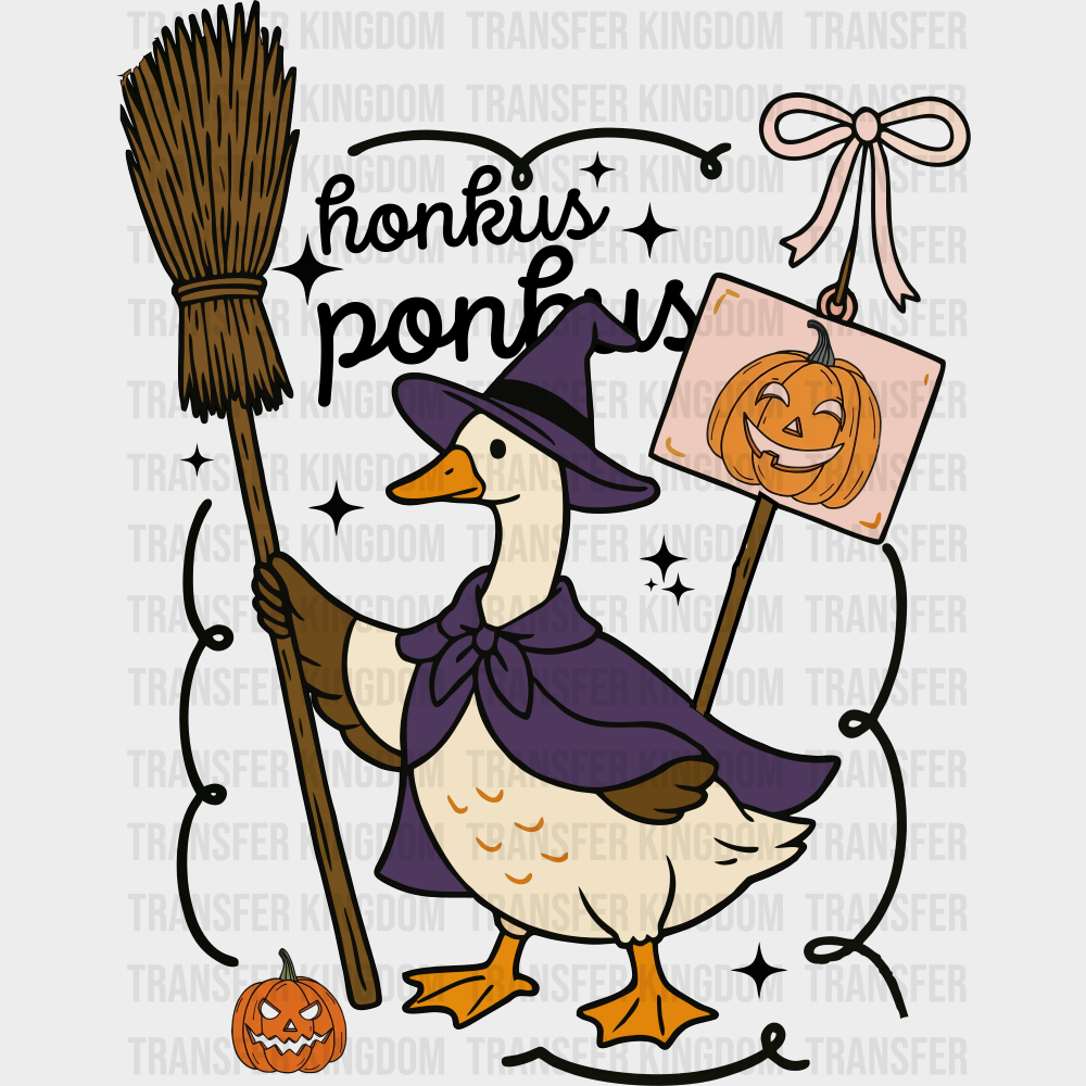 Honkus Ponkus B&W Halloween DTF Transfer Adult Unisex S & M (10’’) / Dark Color Design (See Imaging)