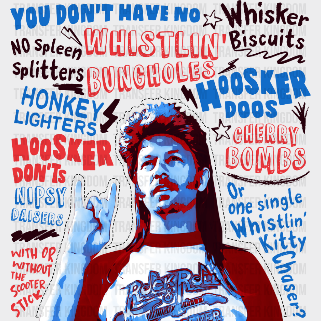 Hoosker Doos Hoosker Don’ts - 4th Of July DTF Transfer Adult Unisex - S & M (10’’) / Dark Color Design (See Imaging)