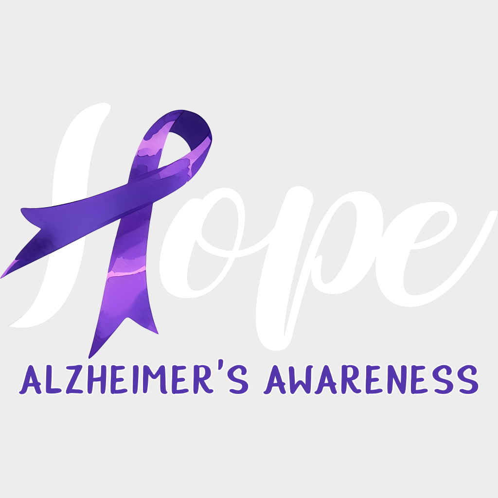 Hope Alzheimer's Awareness - Alzheimer's Awareness DTF Transfer transfer-kingdom Light Color Design (See Imaging)