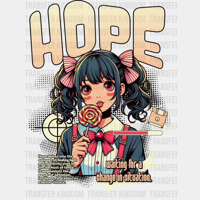 Hope Anime Girl Design - Anime DTF heat transfer