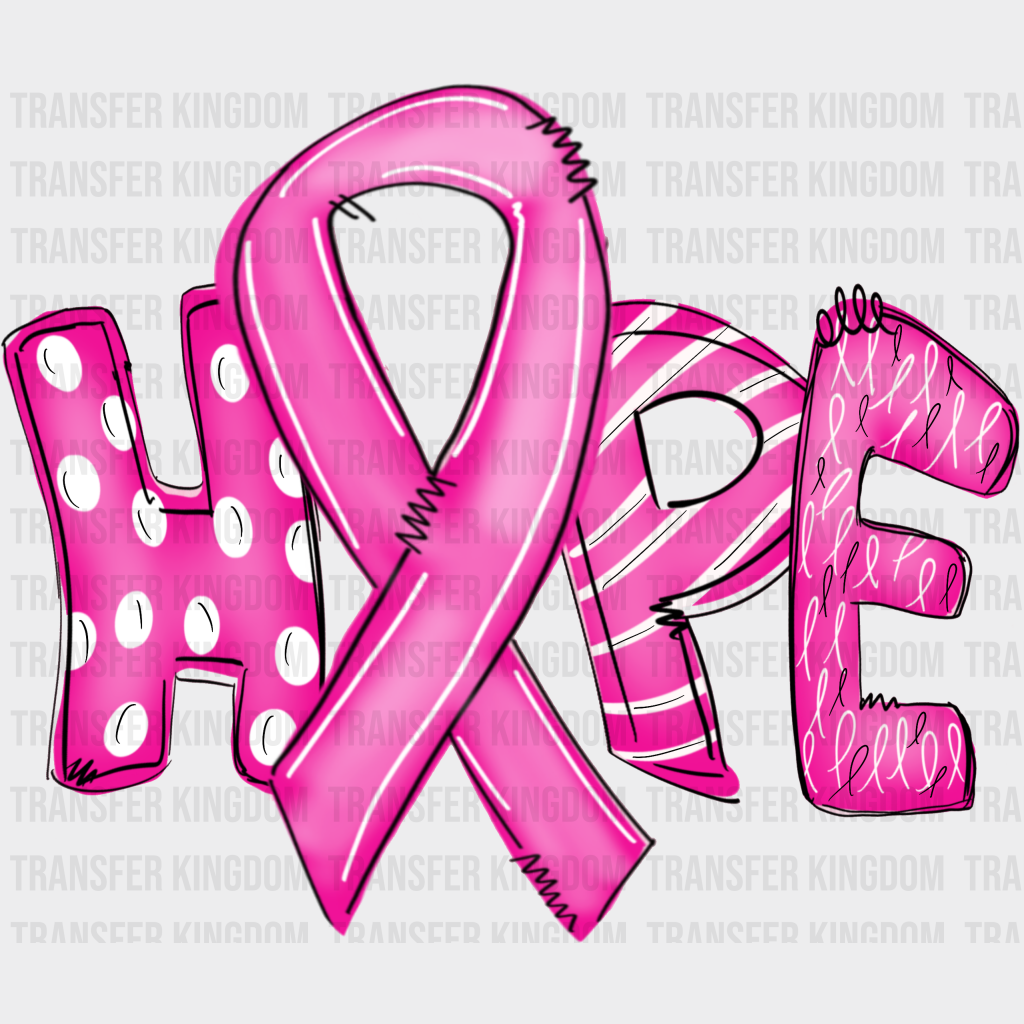 HOPE Cancer Support Design - DTF heat transfer - Transfer Kingdom