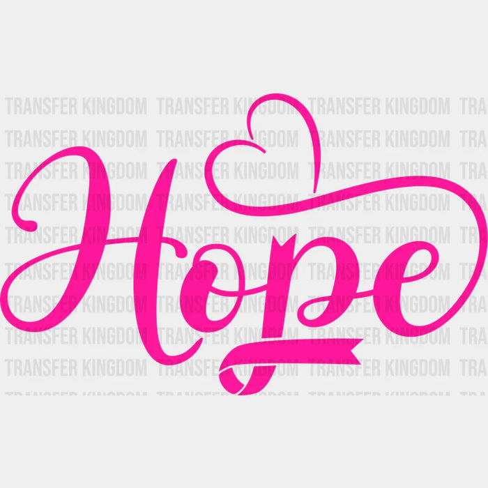 Hope Cancer Support Design - DTF heat transfer