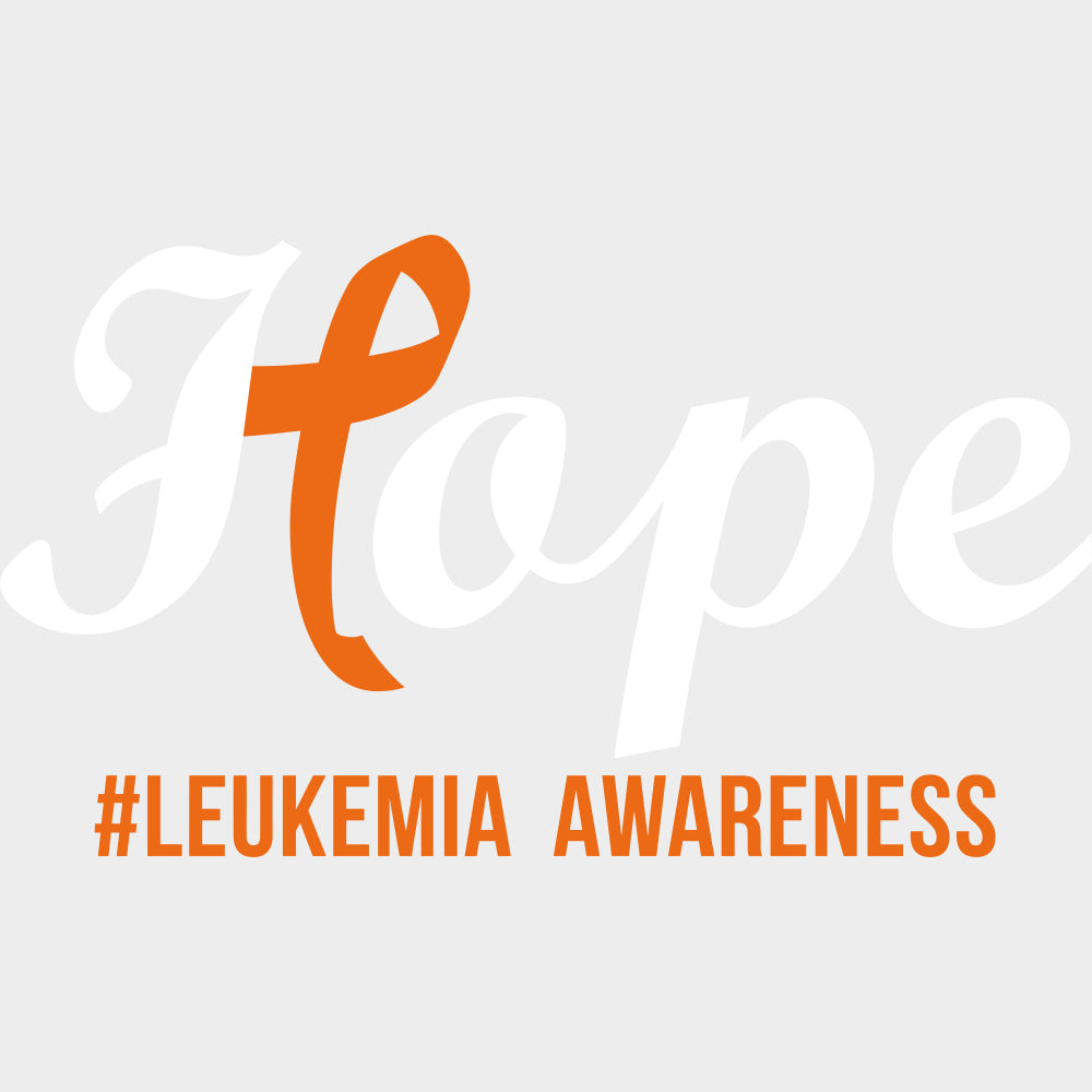Hope Leukemia Awareness - Leukemia DTF Transfers - Adult Unisex - S & M (10’’) / Light Color Design (See Imaging)