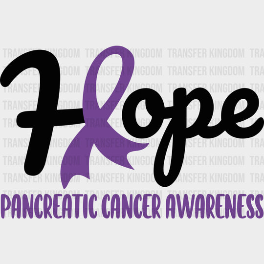 Hope - Pancreatic Cancer DTF Transfers - Adult Unisex - S & M (10’’) / Dark Color Design (See Imaging)