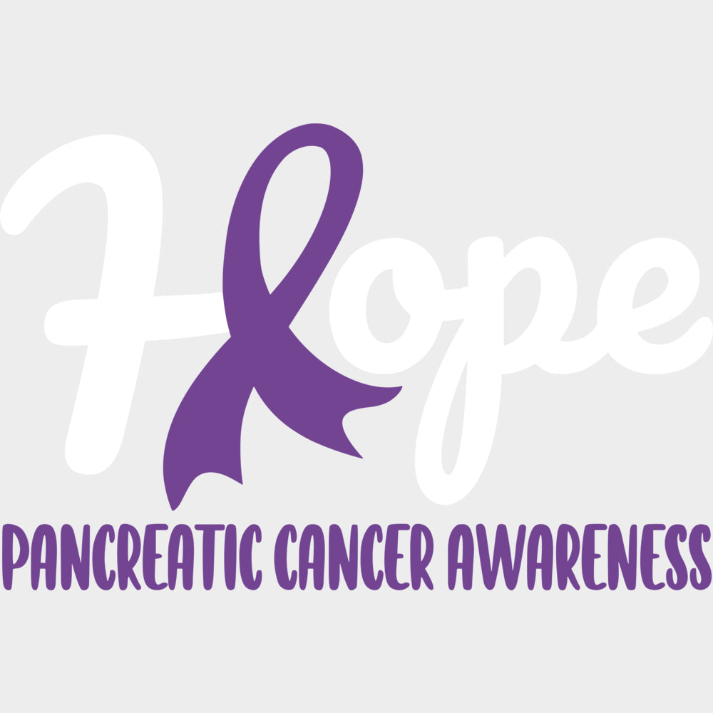 Hope - Pancreatic Cancer DTF Transfers - Adult Unisex - S & M (10’’) / Light Color Design (See Imaging)
