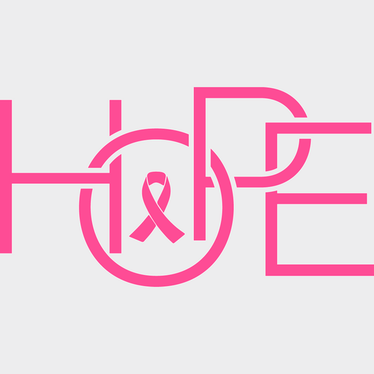 HOPE Pink - Breast Cancer DTF Transfer Adult Unisex - S & M (10’’) / Light Color Design (See Imaging)