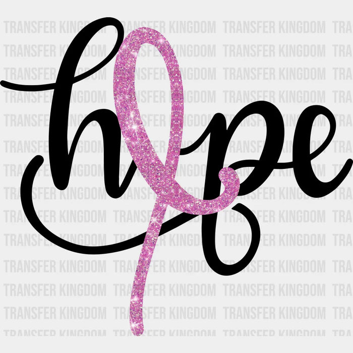 Hope Ribbon Design - DTF heat transfer
