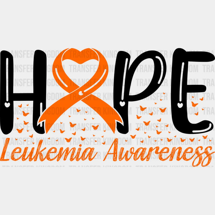 Hope Ribbon Design - Leukemia DTF heat transfer