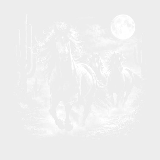 Horses In Desert - Animals DTF Transfers - Adult Unisex - S & M (10’’) / Light Color Design (See Imaging)