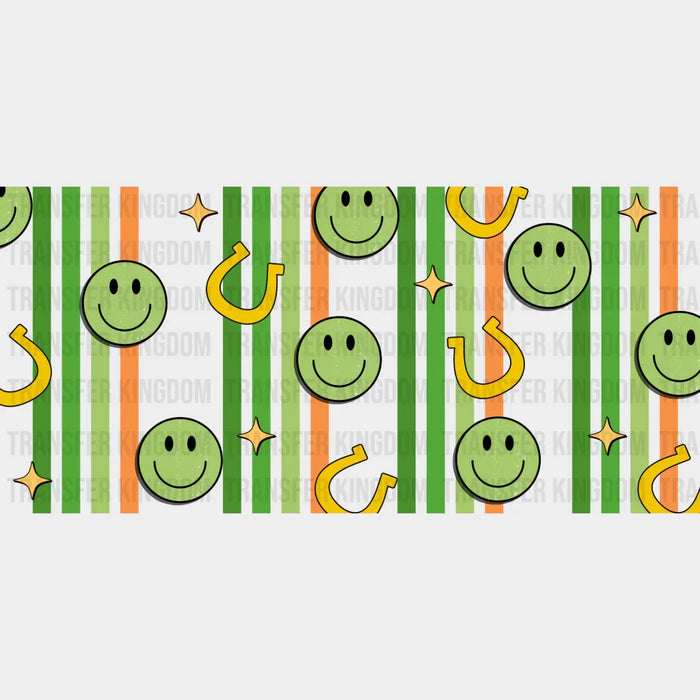 Horseshoe And Smiley - St Patrick Cup Wrap UV Sticker Permanent UV DTF Decal