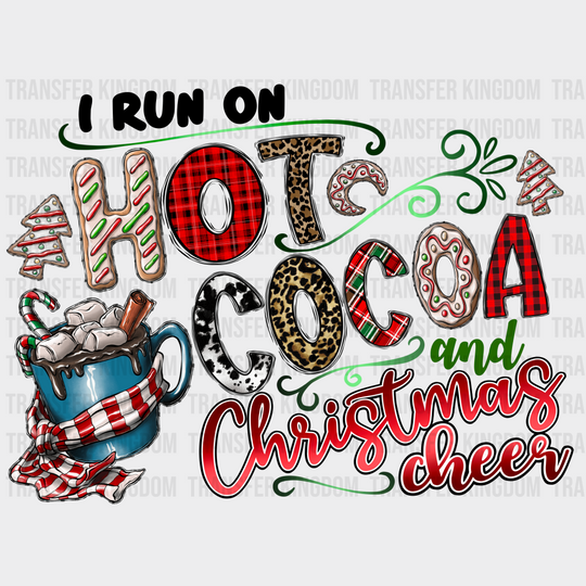 Hot Cocoa Christmas Design - Dtf Heat Transfer Unisex S & M ( 10 ) / Dark Color (See Imaging)