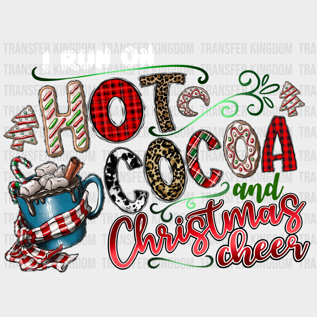 Hot Cocoa Christmas Design - Dtf Heat Transfer Unisex S & M ( 10 ) / Light Color (See Imaging)