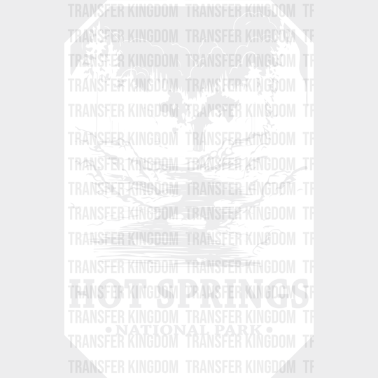 Hot Spring National Park Design - Parks Dtf Transfers Unisex S & M (10’) / Light Color See Imaging