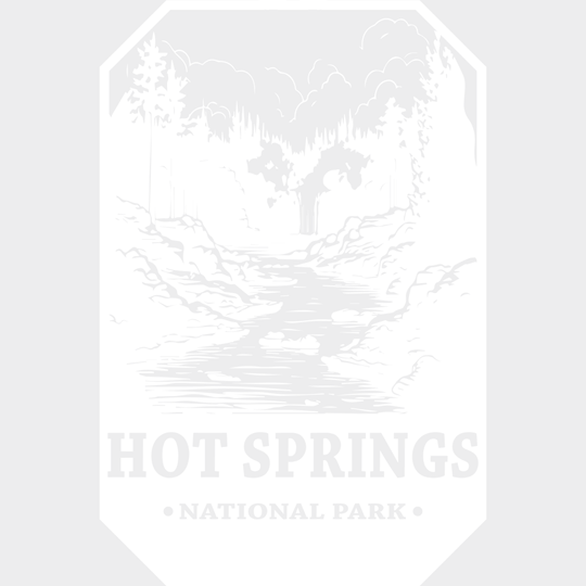 Hot Spring National Park Design - Parks Dtf Transfers Unisex S & M (10’) / Light Color See Imaging