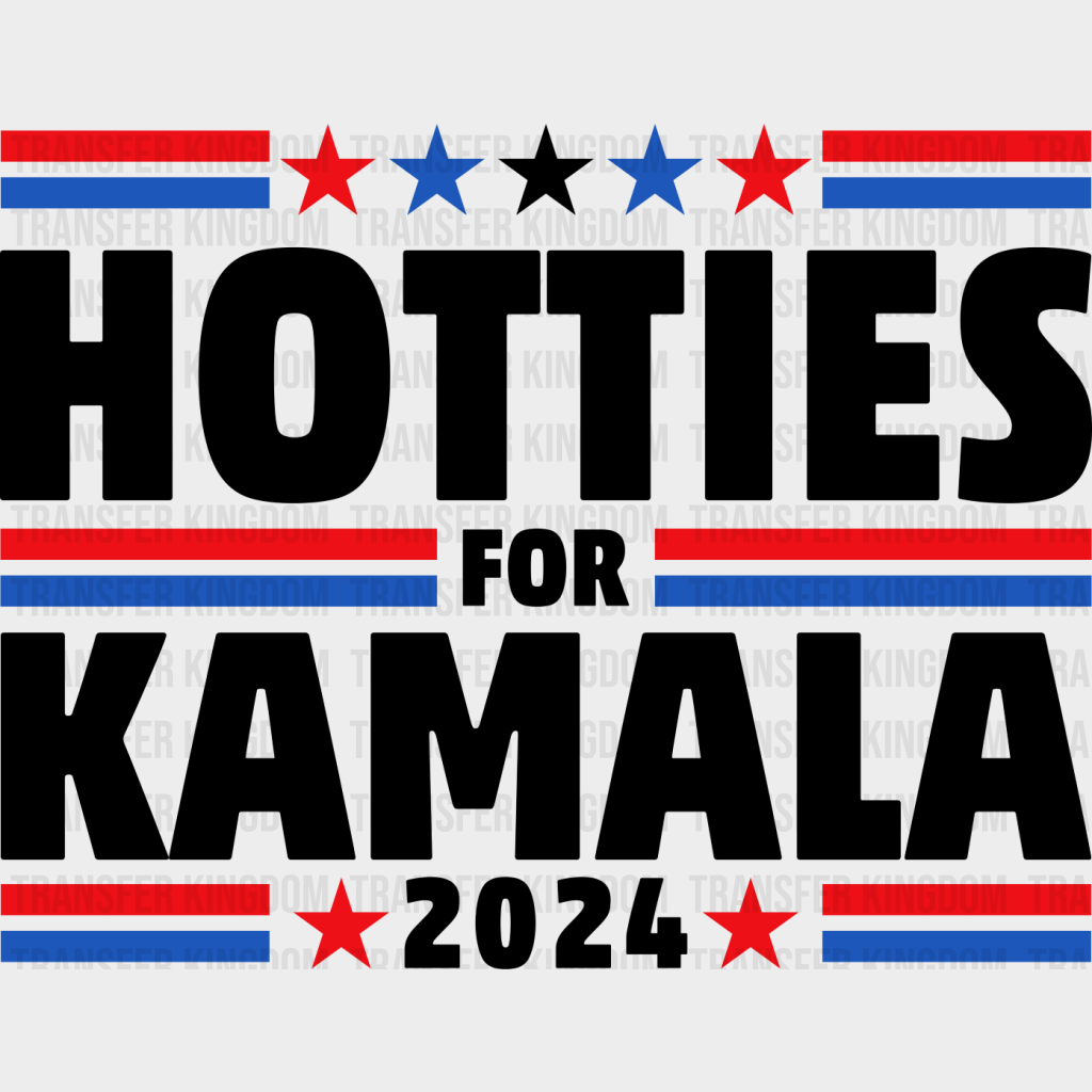 Hotties For Kamala - Harris Dtf Transfer Unisex S & M (10’’) / Dark Color Design See Imaging