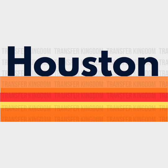 Houston Stripes - States & Cities DTF Transfers Adult Unisex - S & M (10’’) / Dark Color Design (See Imaging)
