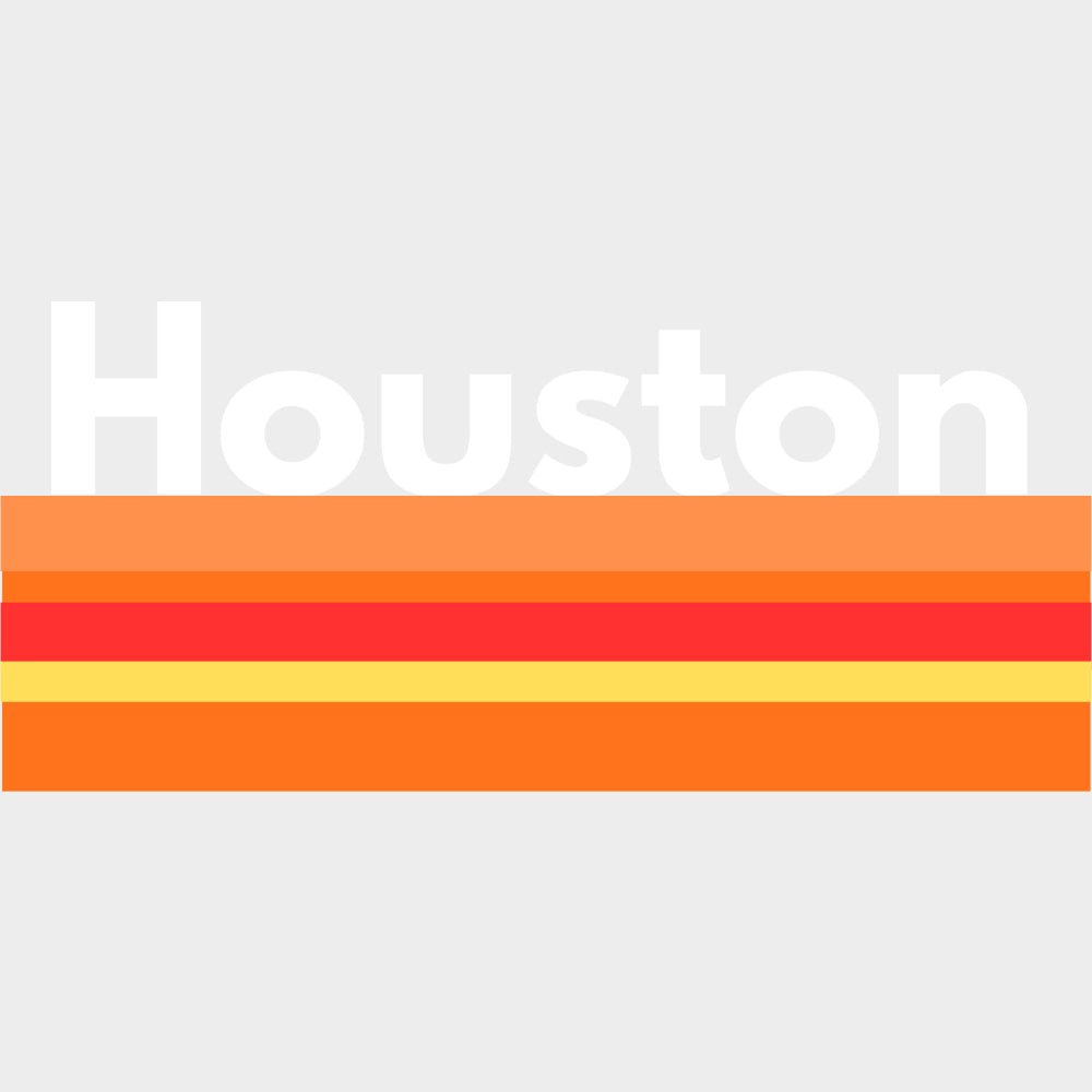 Houston Stripes - States & Cities DTF Transfers Adult Unisex - S & M (10’’) / Light Color Design (See Imaging)