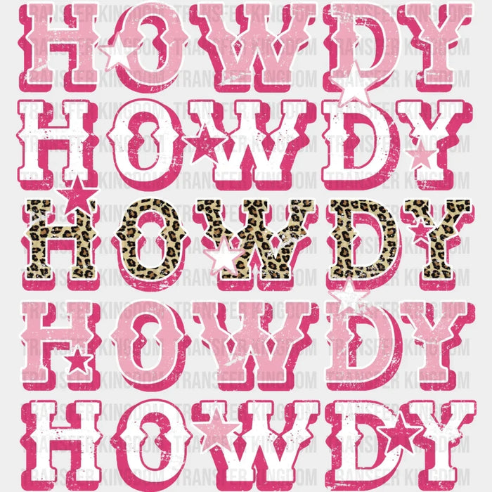 Howdy Distressed Leopard Country Design - DTF heat transfer