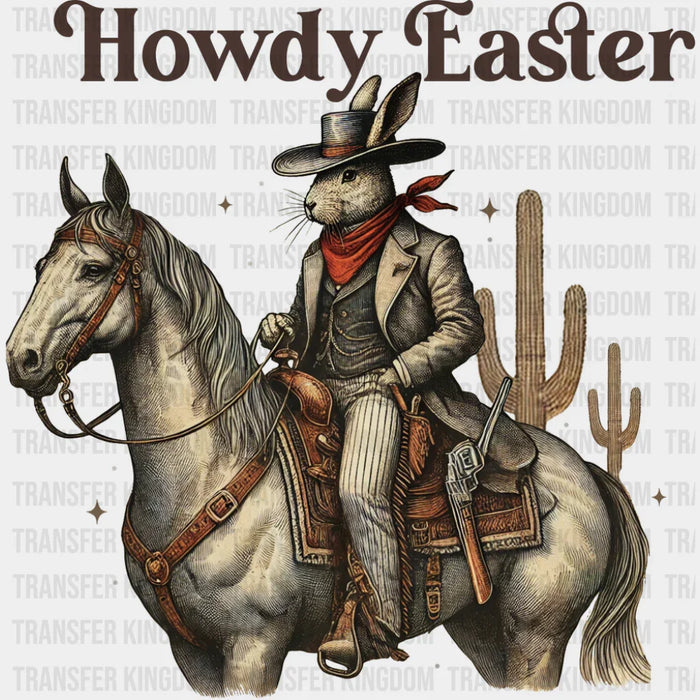Howdy Easter Horse Riding - Easter DTF Transfer