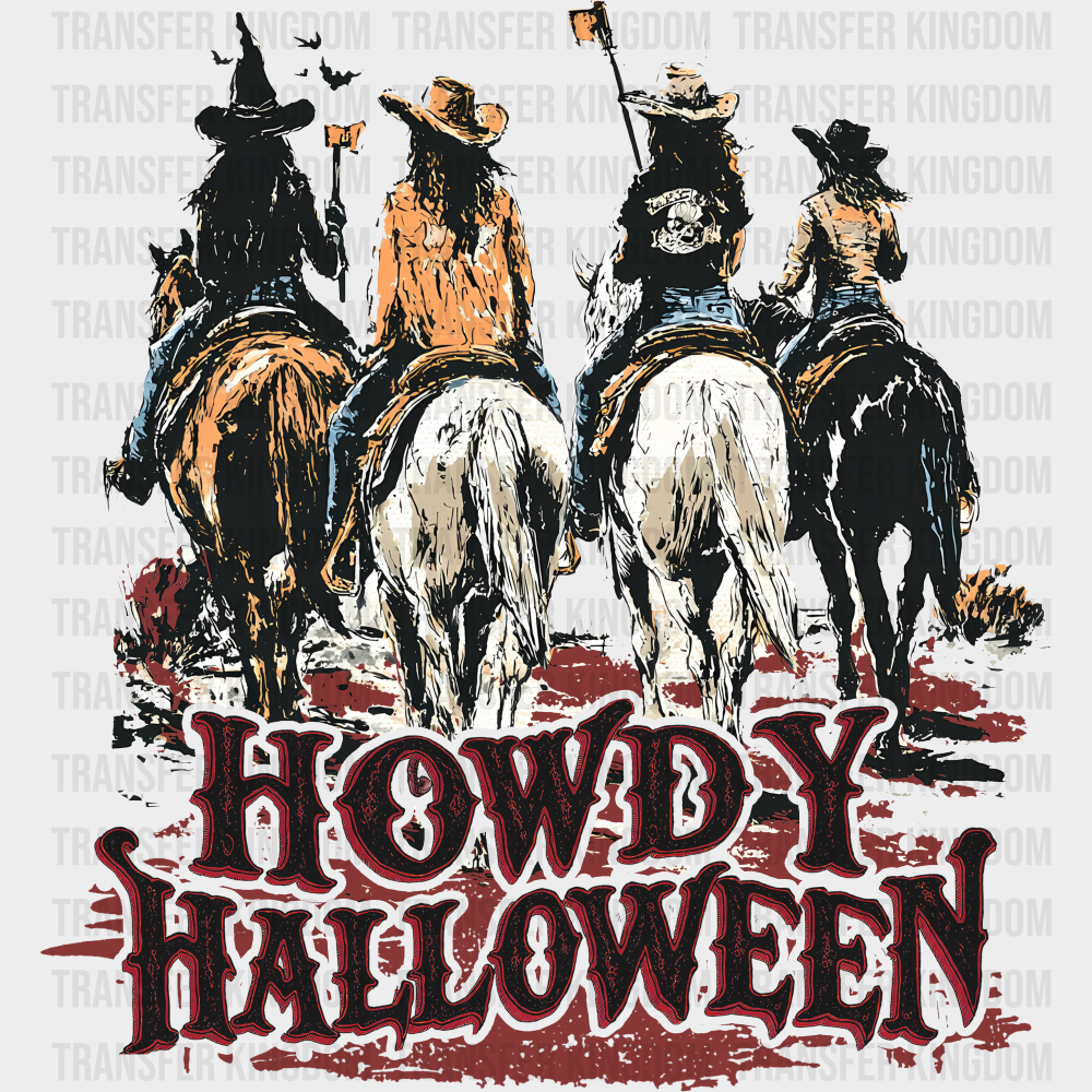 Howdy Halloween - Halloween DTF Transfer Adult Unisex - S & M (10’’) / Dark Color Design (See Imaging)