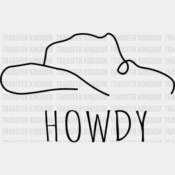 Howdy Hat Design - DTF heat transfer