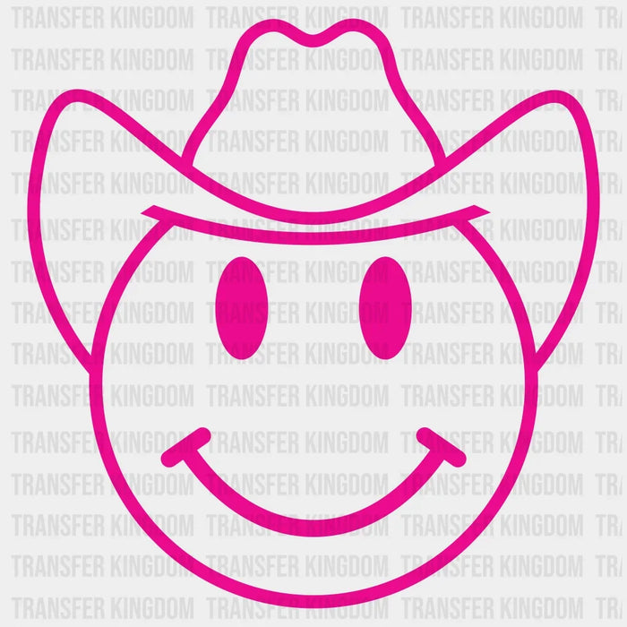 Howdy Hat Smiley Face - Western DTF heat transfer