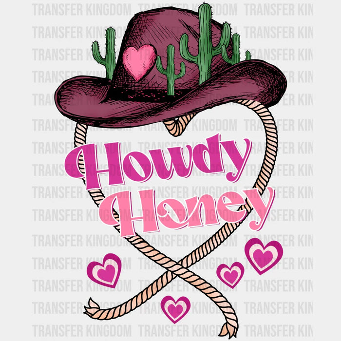 HOWDY HONEY CACTUS HAT - DTF heat transfer