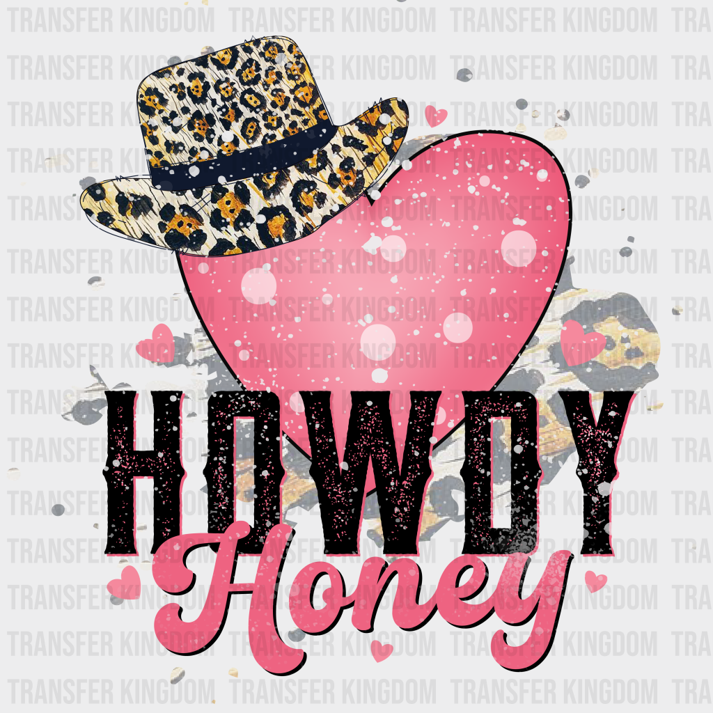 HOWDY HONEY HEART - DTF heat transfer - transfer-kingdom