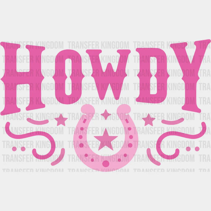 Howdy Horseshoe Design - Cowgirl DTF Transfers