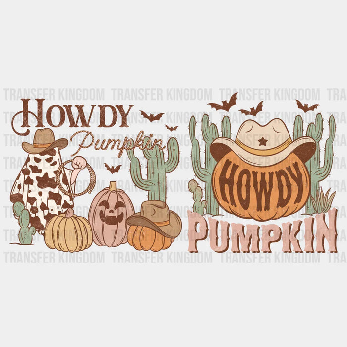 Howdy Pumpkin Cowboy Design - Fall Cup Wrap UV Sticker Permanent UV DTF Decal