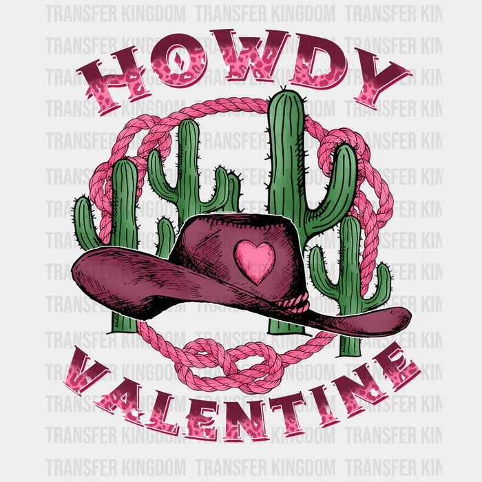 HOWDY VALENTINE CACTUS - DTF heat transfer