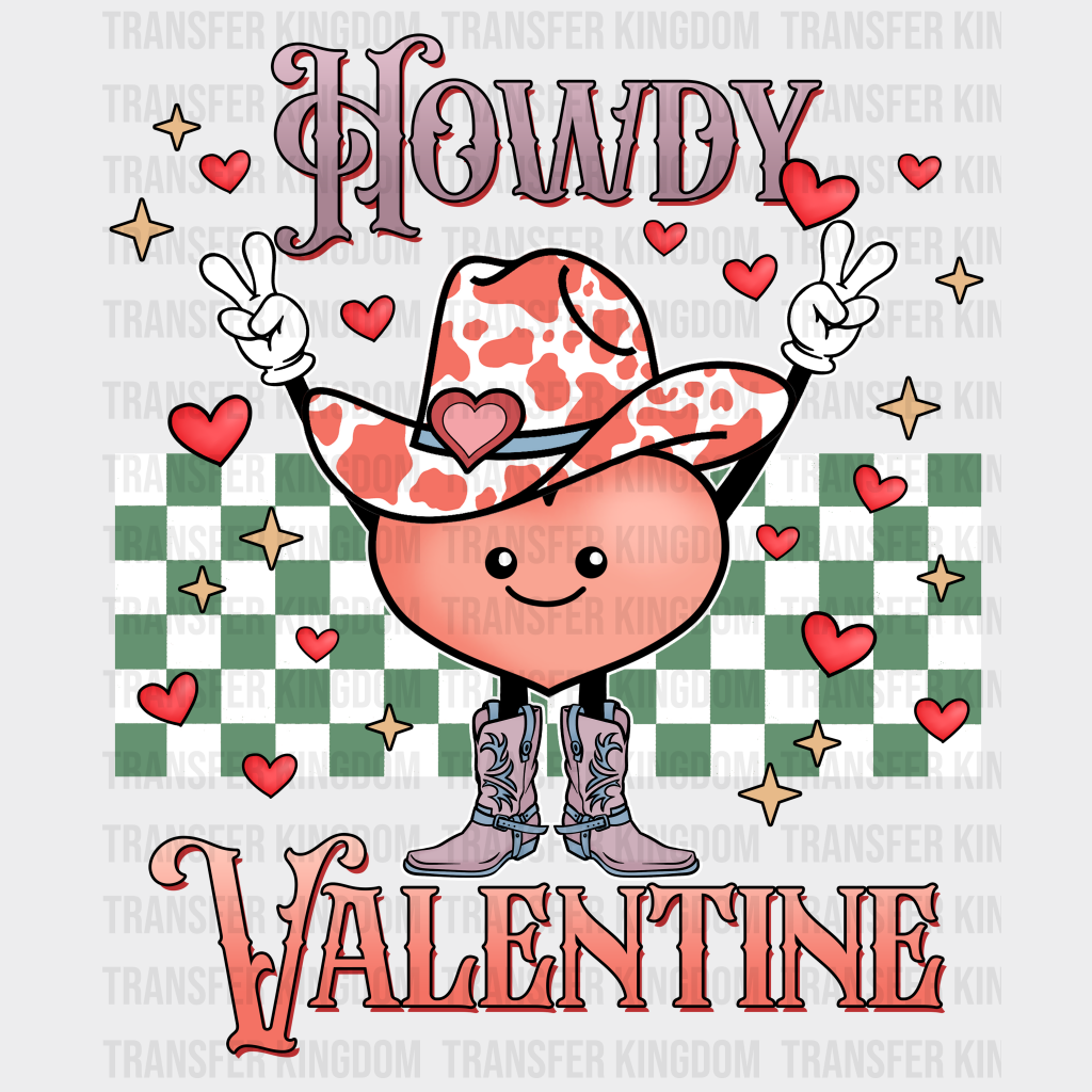 HOWDY VALENTINE YEE - DTF heat transfer - transfer-kingdom