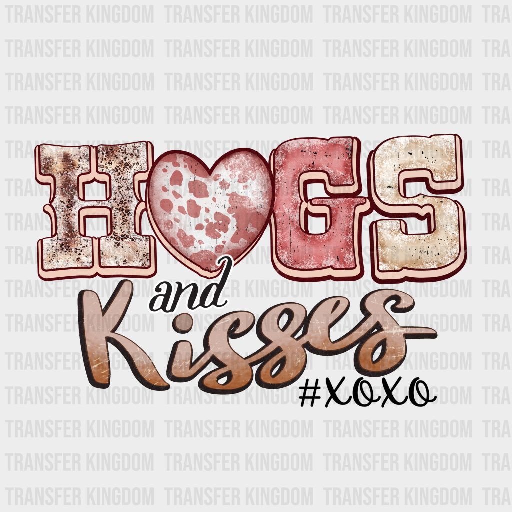 HUGS AND KISSES XOXO - DTF heat transfer - transfer-kingdom