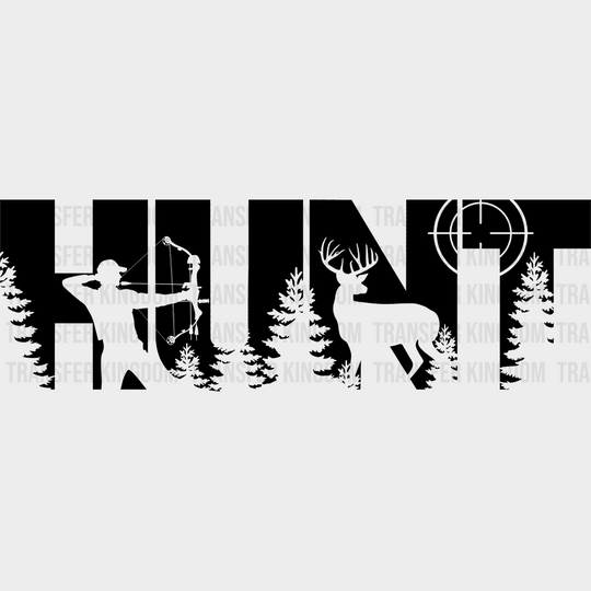 Hunt Design - Hunting Dtf Heat Transfer Unisex S & M (10’) / Dark Color See Imaging