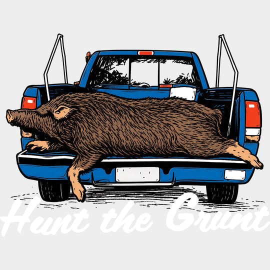 Hunt The Grunt - Hunting DTF Transfers - Adult Unisex - S & M (10’’) / Light Color Design (See Imaging)