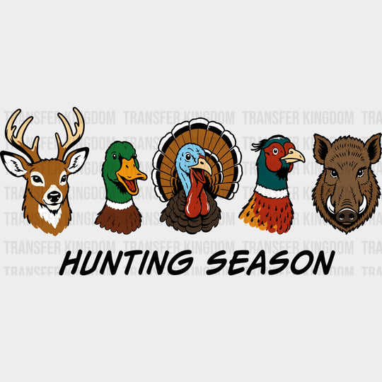 Hunting Season - Hunting DTF Transfers - Adult Unisex - S & M (10’’) / Dark Color Design (See Imaging)