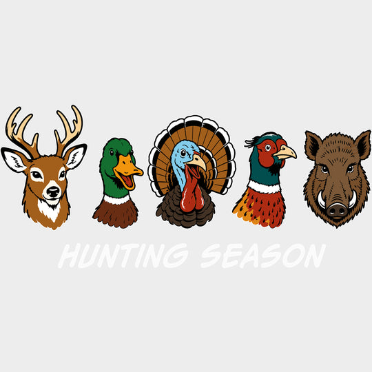 Hunting Season - Hunting DTF Transfers - Adult Unisex - S & M (10’’) / Light Color Design (See Imaging)
