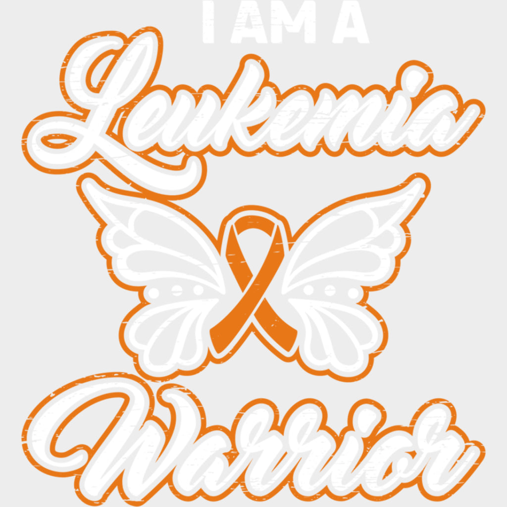 I Am A Leukemia Warrior - Leukemia DTF Transfers Adult Unisex - S & M (10’’) / Light Color Design (See Imaging)