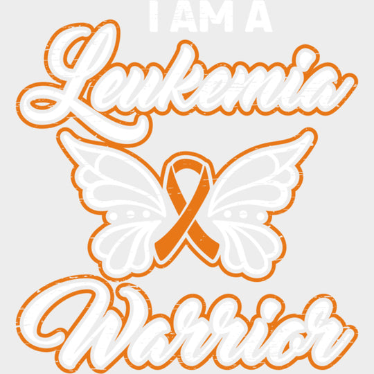 I Am A Leukemia Warrior - Leukemia DTF Transfers Adult Unisex - S & M (10’’) / Light Color Design (See Imaging)