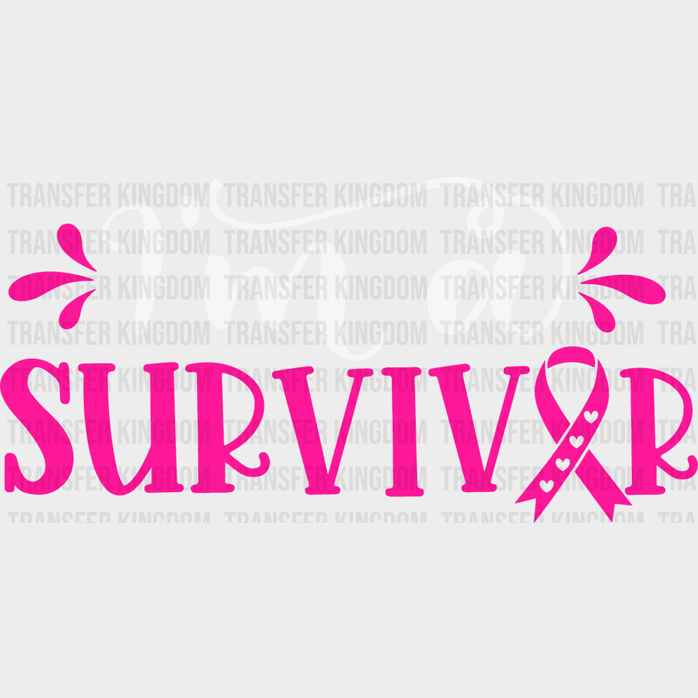 I Am A Survivor Cancer Support Design - Dtf Heat Transfer Unisex S & M ( 10 ) / Light Color See