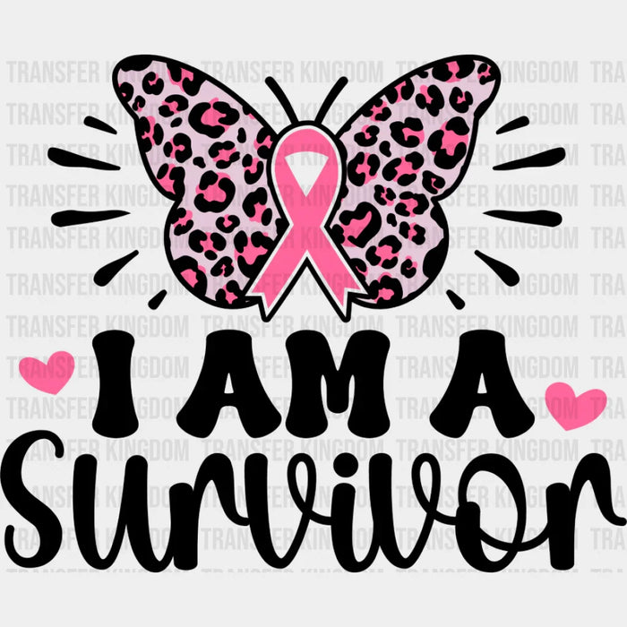 I Am A Survivor Ribbon Butterfly - Cancer DTF Transfer