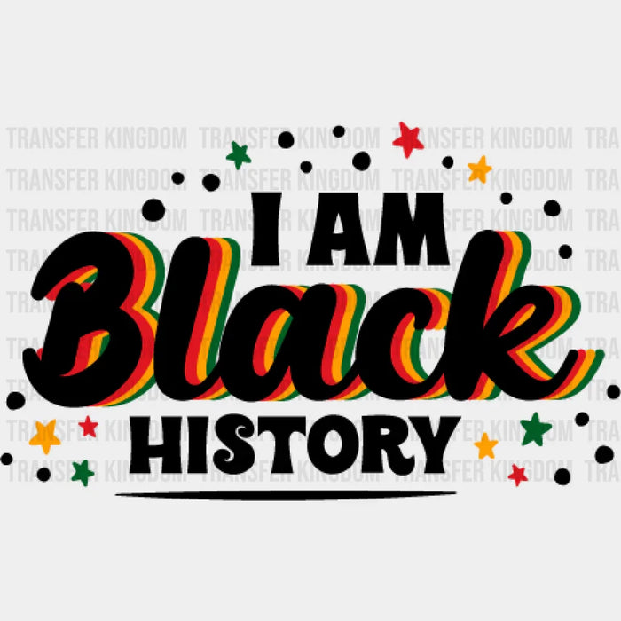 I Am Black History - Black History Month Cup Wrap UV Sticker Permanent UV DTF Decal