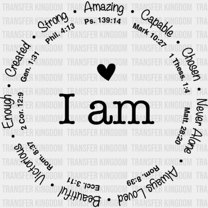 I am Inspiration Bible Verse Design - DTF heat transfer