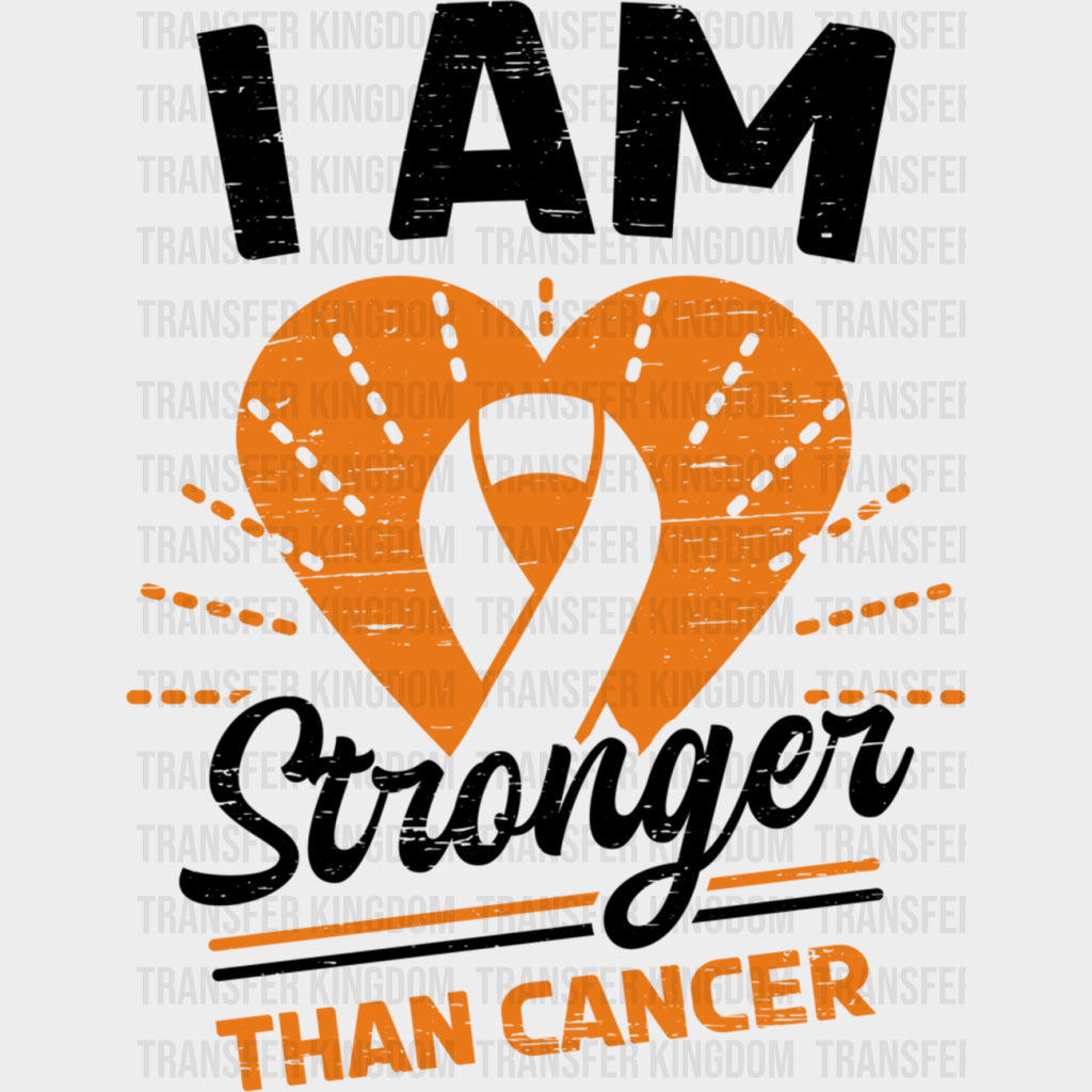 I Am Stronger Than Cancer - Leukemia DTF Transfers Adult Unisex - S & M (10’’) / Dark Color Design (See Imaging)